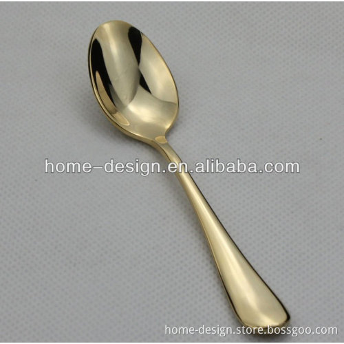 Stainless steel golden teaspoon